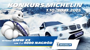 Wygraj BMW X3 lub jedną z 4000 nagród - konkurs Michelin