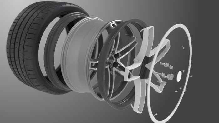 Widok przestrzenny Maxion Flexible Wheel z technologią Acorus firmy Michelin