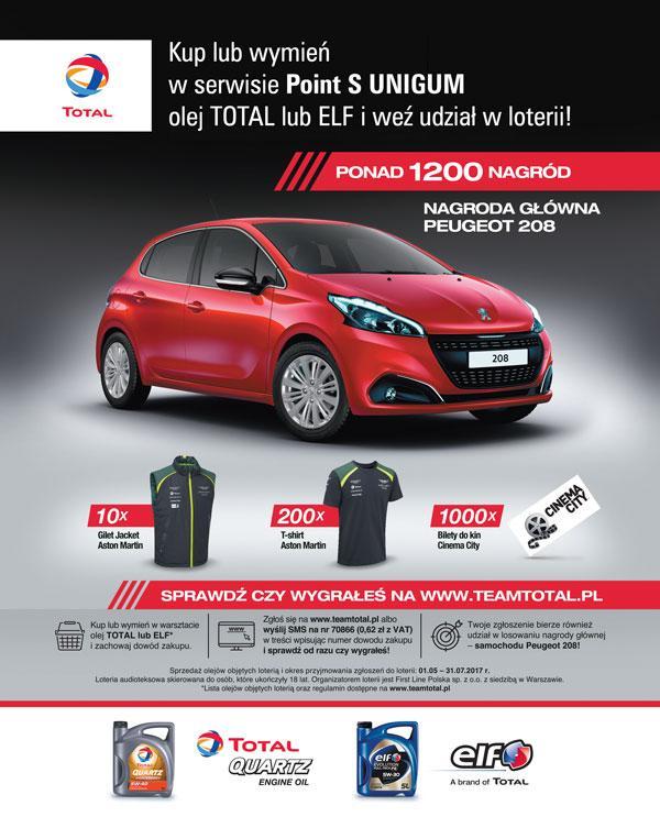 Kup lub wymień olej i wygraj Peugeota 208 - plakat