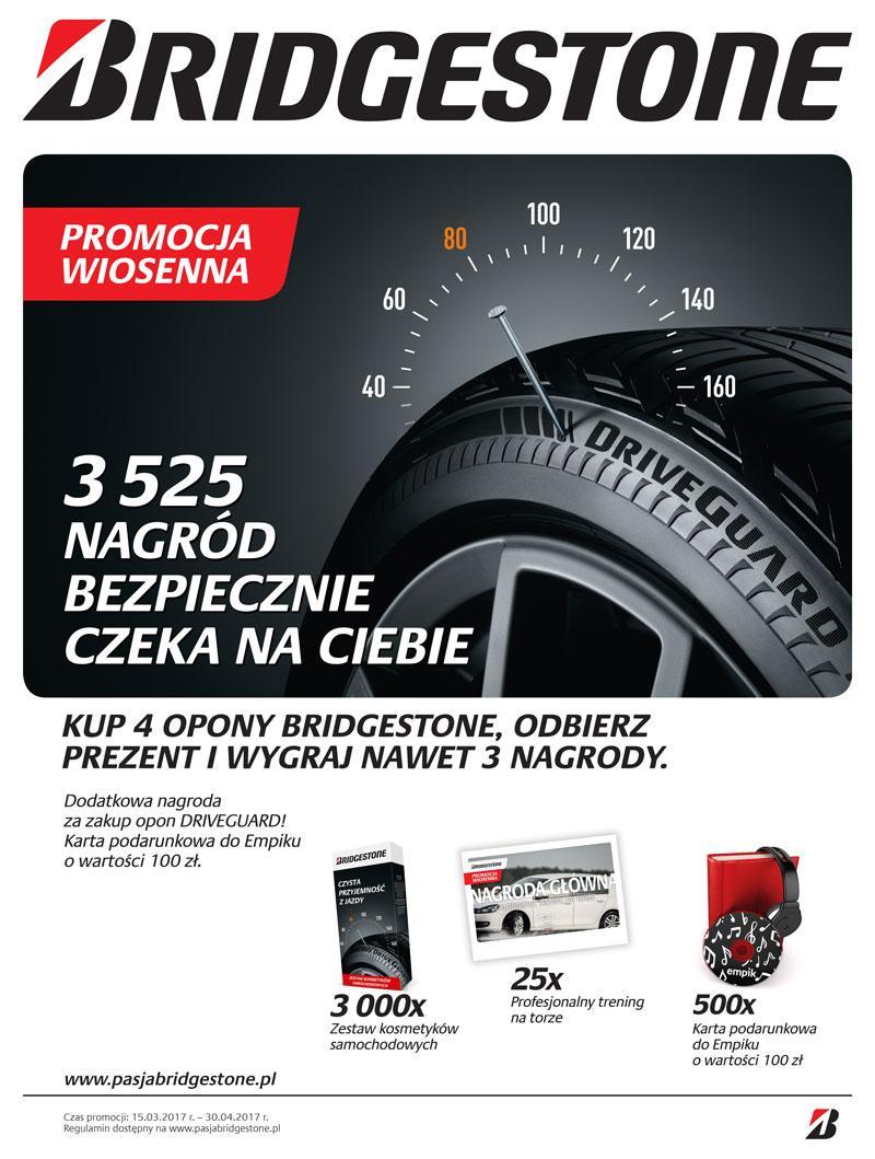 Wiosenna promocja Bridgestone w serwisach Point S UNIGUM - plakat