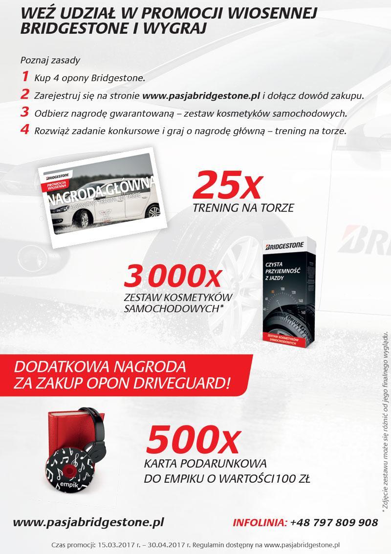 Wiosenna promocja Bridgestone w serwisach Point S UNIGUM - ulotka