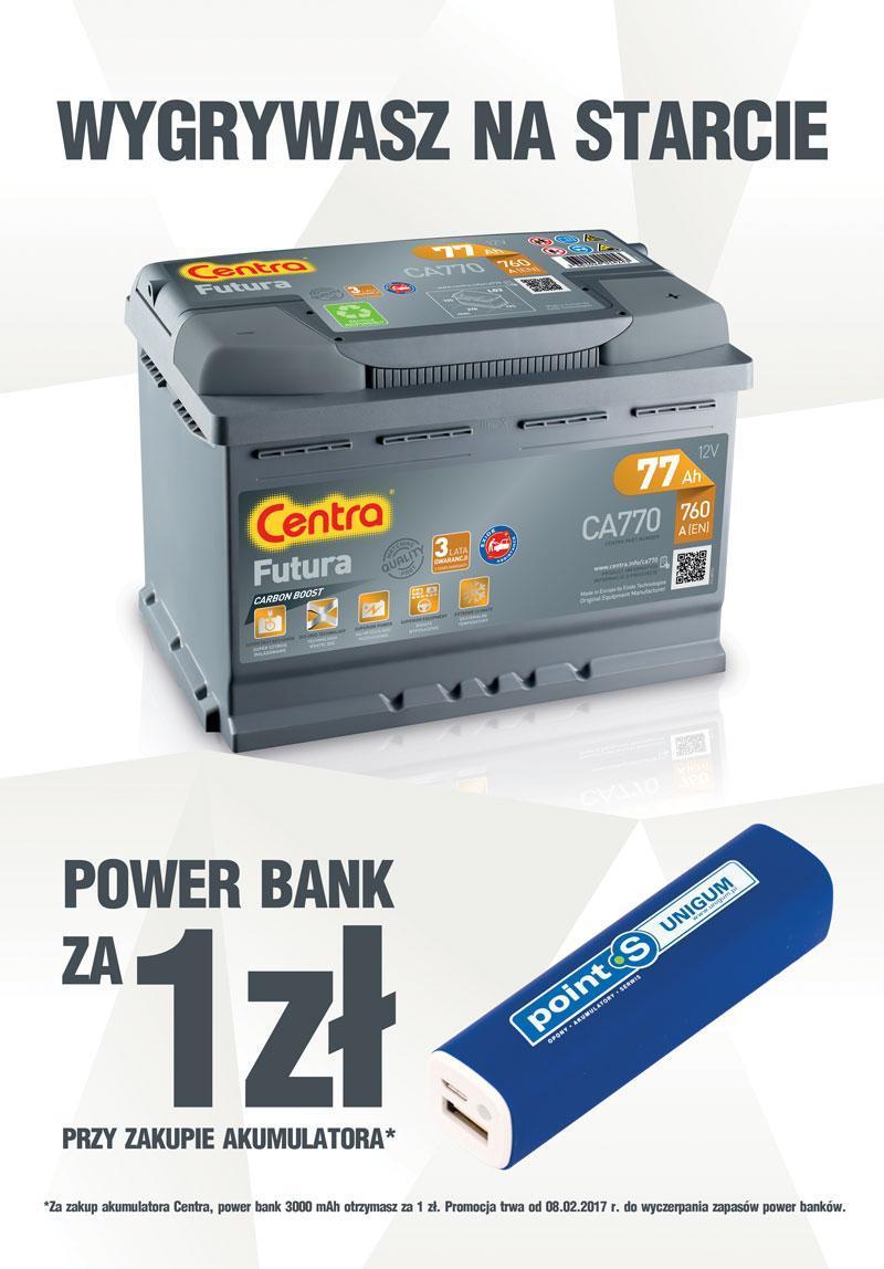 1 zł za power bank przy zakupie akumulatora - promocja - plakat