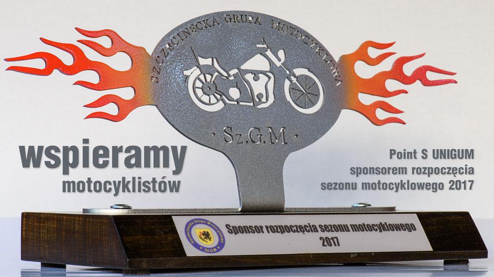 Podziękowania od Szczecineckej Grupy Motocyklowej za wsparcie przez Point S UNIGUM rozpoczęcia sezonu motocyklowego 2017.