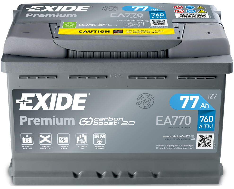 Akumulator Exide Premium Carbon Boost 2