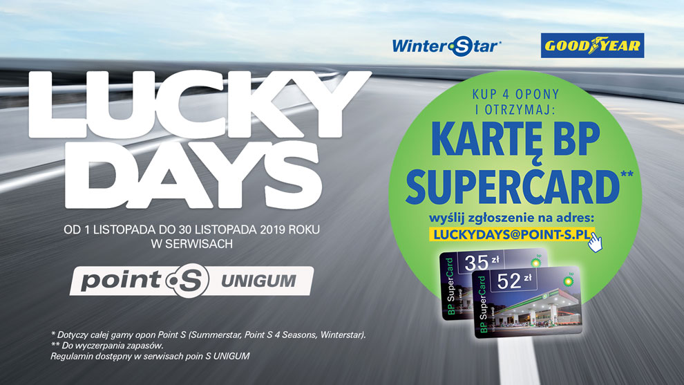 Promocja Lucky Days w serwisach point S UNIGUM