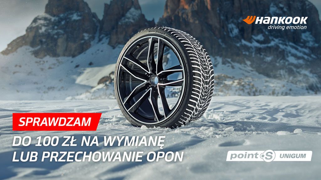 Kup komplet opon Hankook i odbierz do 100 zł na wymianę lub przechowanie opon