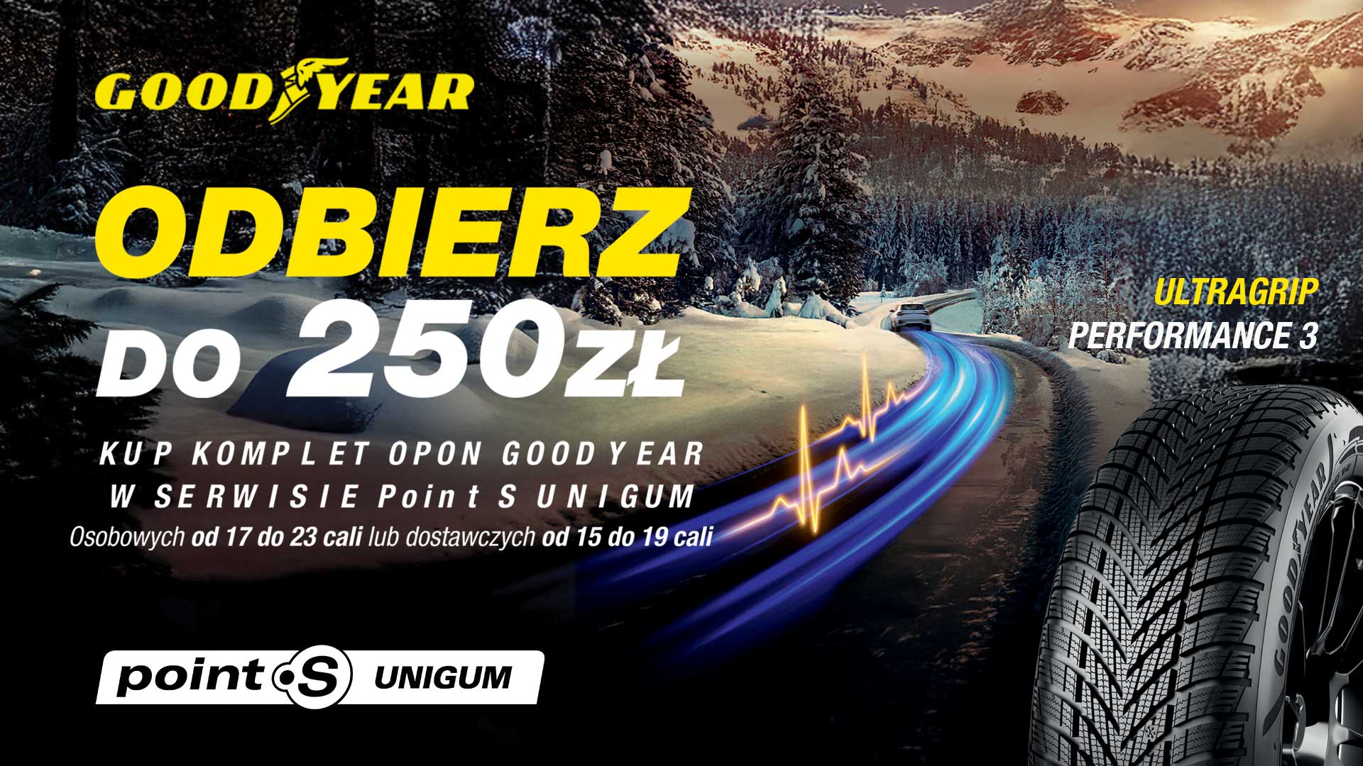 Do 250 PLN za zakup opon Goodyear