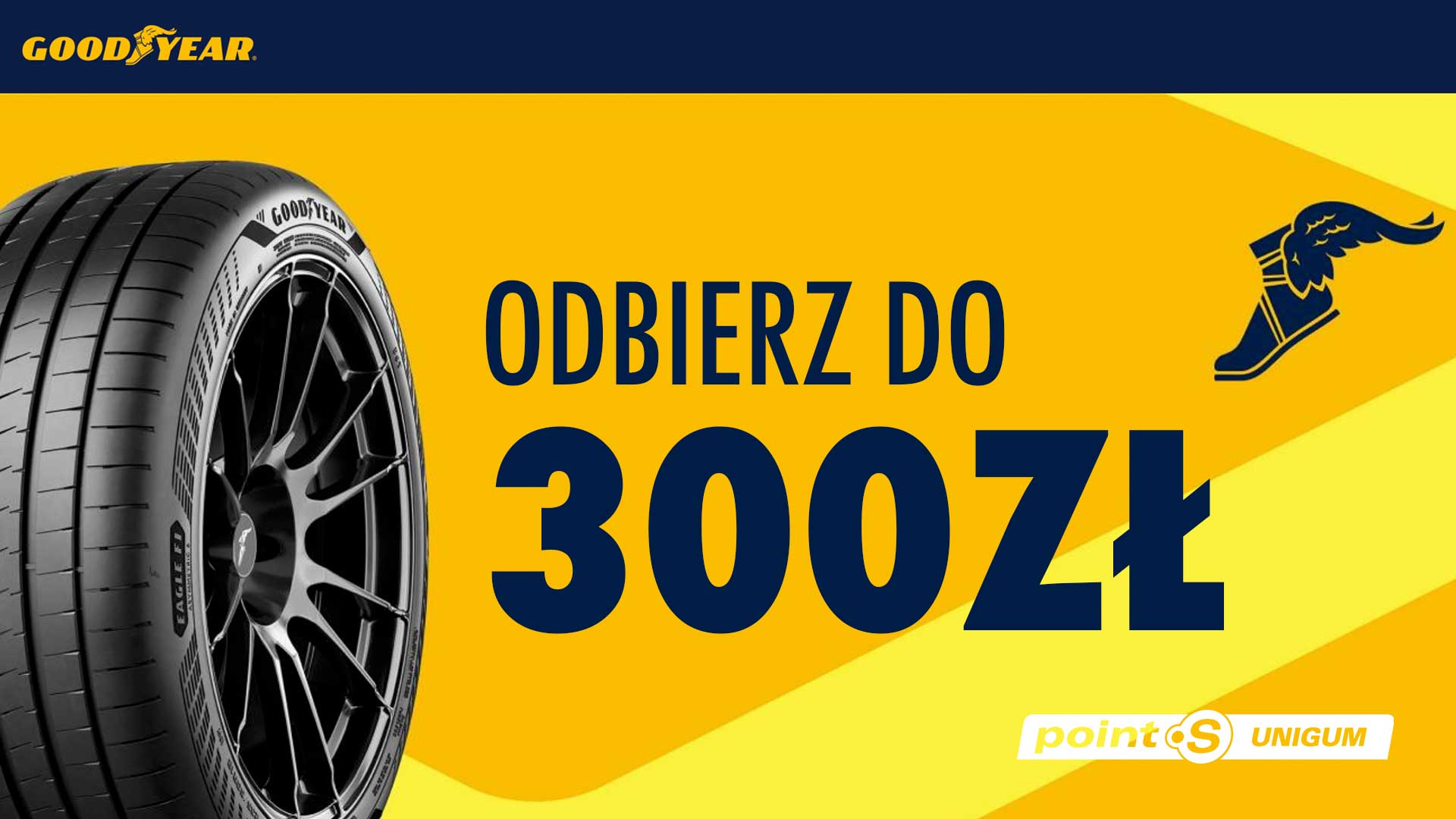 Do 300 PLN za zakup opon Goodyear - promocja lato 2026