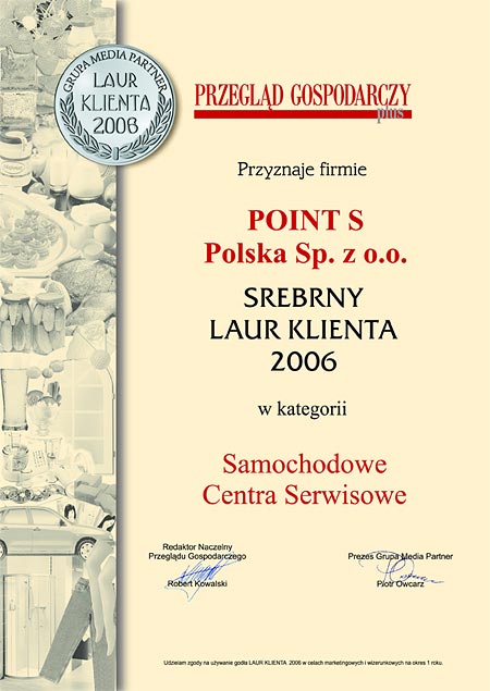 Srebrny Laur Klienta 2006