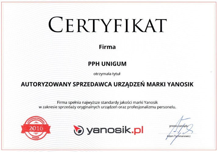Spełniamy najwyższe standardy jakości marki Yanosik
